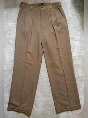 Polo Ralph Lauren Vintage Men's Pleated Cotton/Wool Blend Classic Trousers